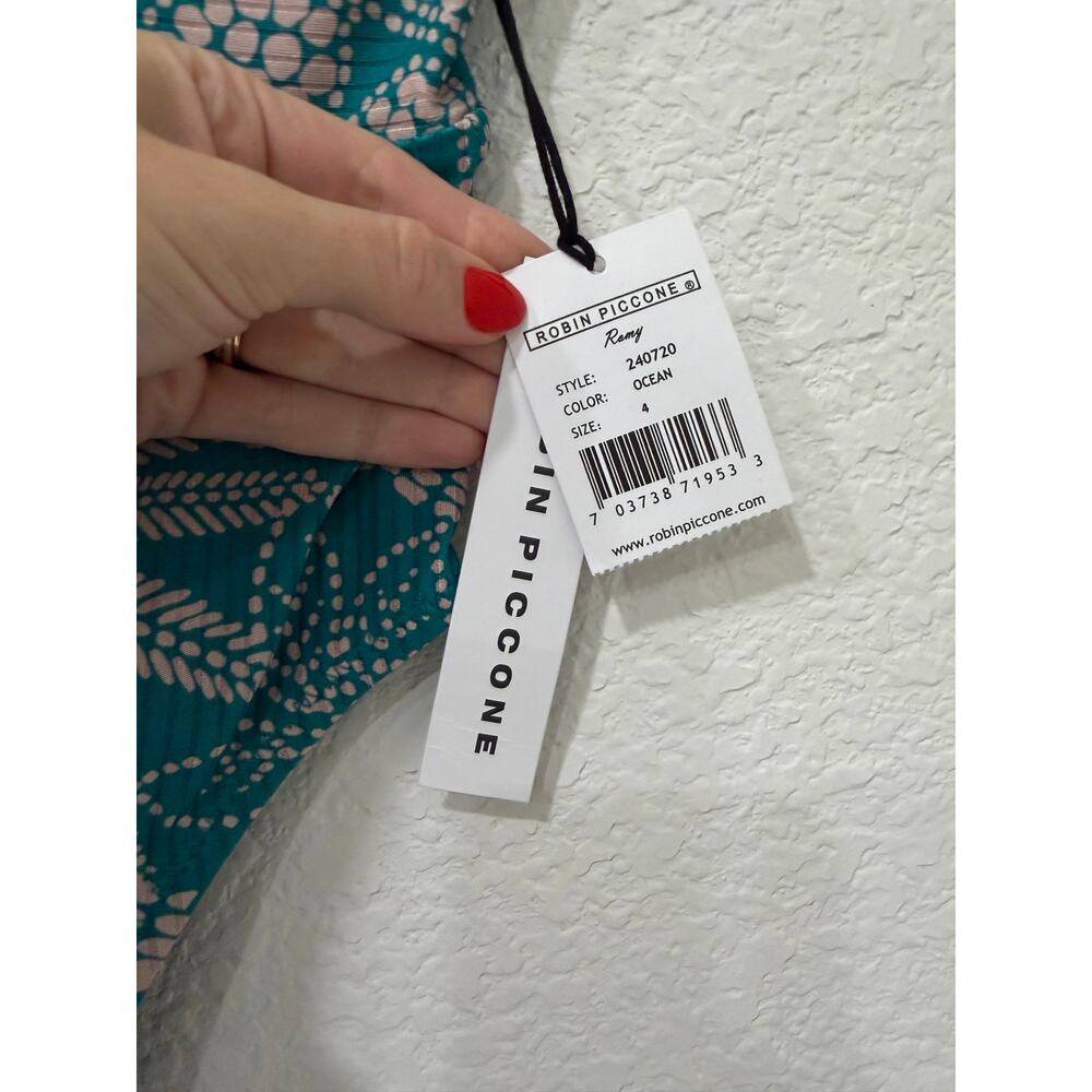NWT Robin Piccone Romy Plunge One Piece Swimsuit - Picture 3 of 5